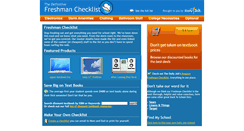Desktop Screenshot of freshmanchecklist.com